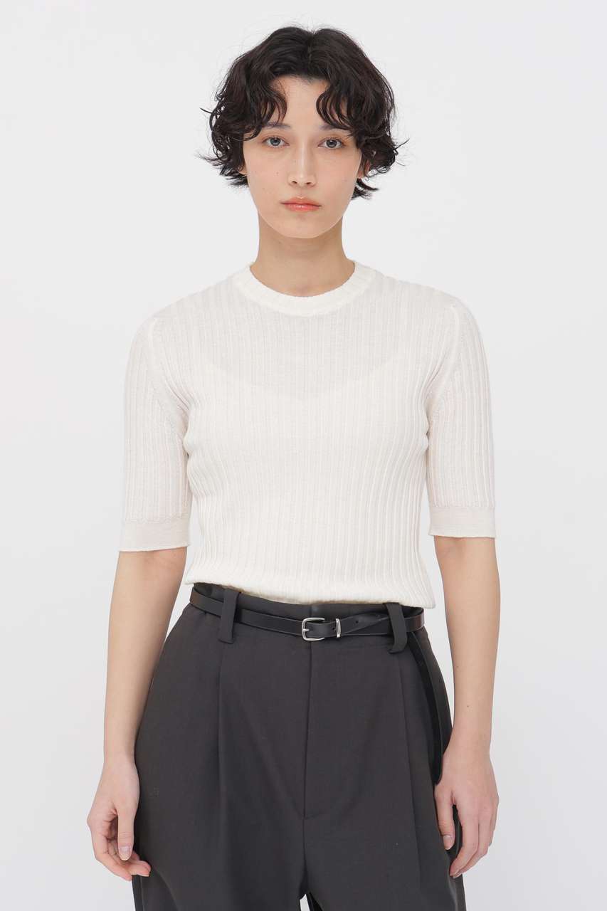 マーガレット・ハウエル/MARGARET HOWELLのFINE WOOL COTTON KNITWEAR(ホワイト/5786163209)
