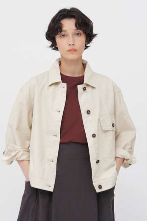 マーガレット・ハウエル/MARGARET HOWELLのBELGIAN LINEN COTTON PLAINWEAVE BLOUSON(110800/110802)