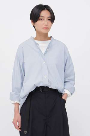 マーガレット・ハウエル/MARGARET HOWELLのWORN COTTON HAIRLINE STRIPE SHIRT(110400/110403)