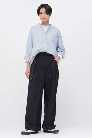 マーガレット・ハウエル/MARGARET HOWELLのUNIFORM WOOL POLYESTER TROUSERS(110600/110601)