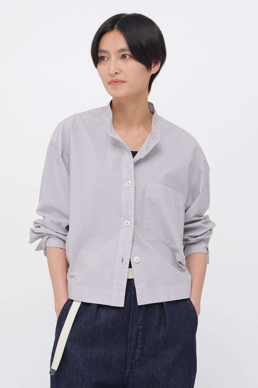 マーガレット・ハウエル/MARGARET HOWELLのCOTTON RAMIE POPLIN SHIRT(グレー/5956153207)