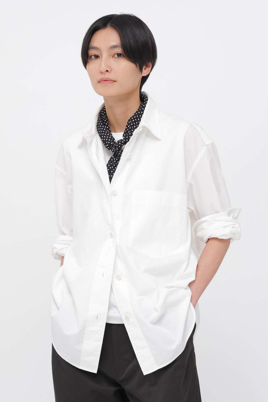 マーガレット・ハウエル/MARGARET HOWELLのORGANIC COTTON SHIRTING SHIRT(ホワイト/5956153211)