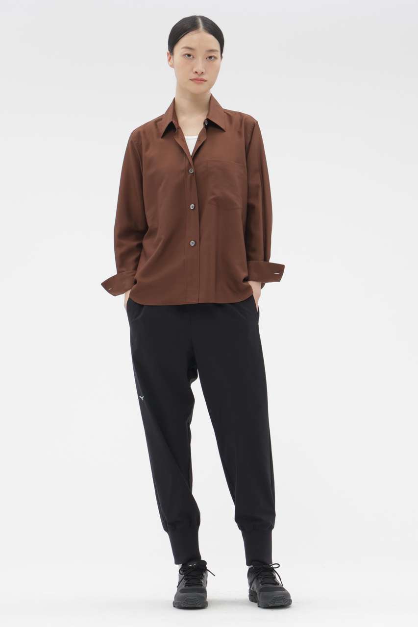MARGARET HOWELL(マーガレット・ハウエル)｜MATT SILK SHIRT/ブラウン