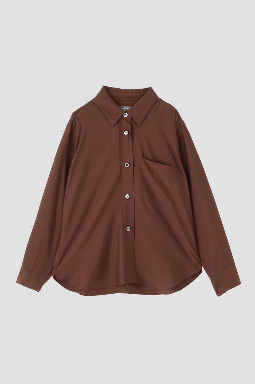 MARGARET HOWELL(マーガレット・ハウエル)｜MATT SILK SHIRT/ブラウン