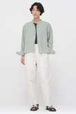 CRISP COTTON CHAMBRAY TROUSERS