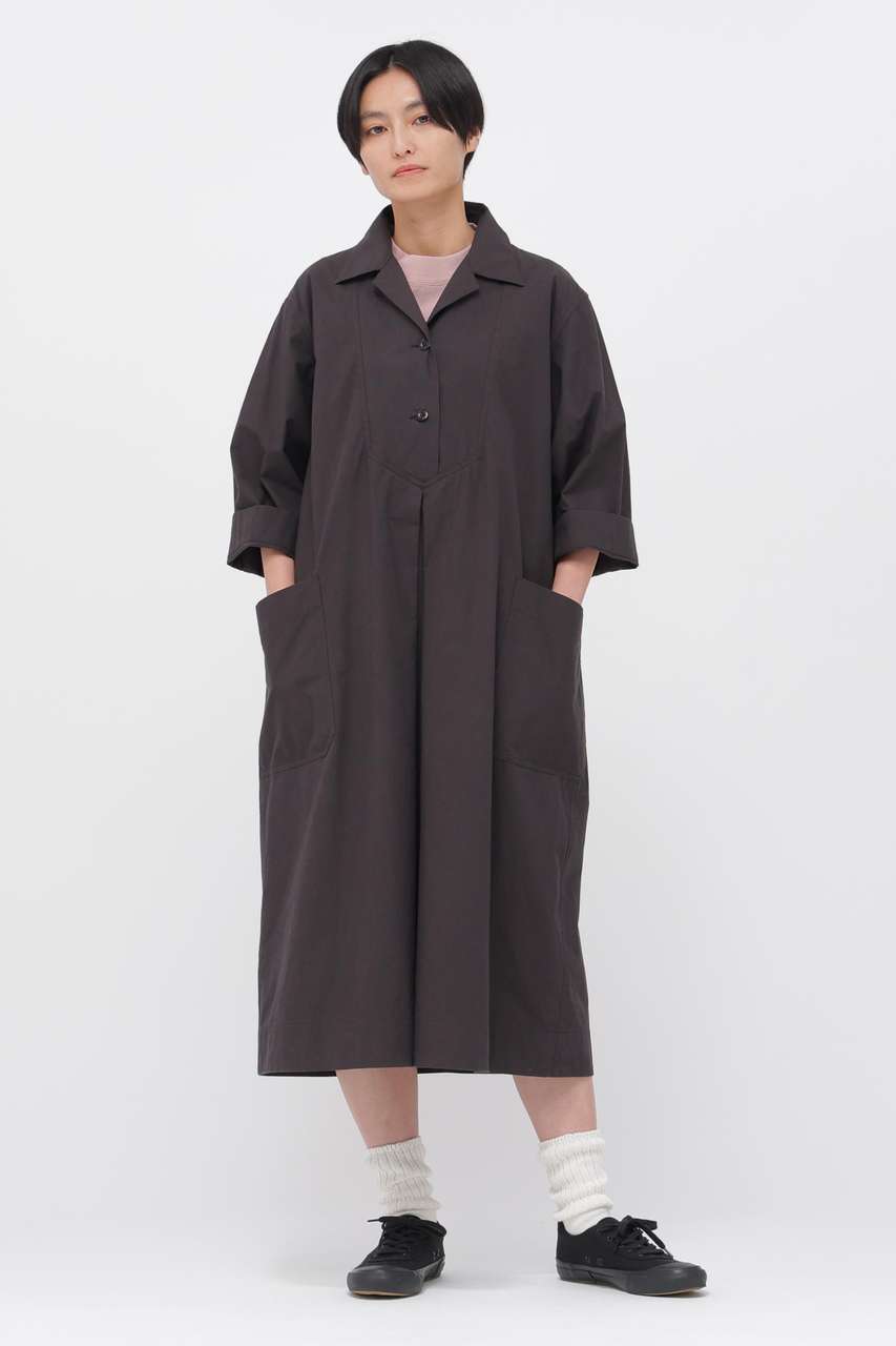 マーガレット・ハウエル/MARGARET HOWELLのWASHED COTTON POPLIN DRESS(ブラウン/5956158202)