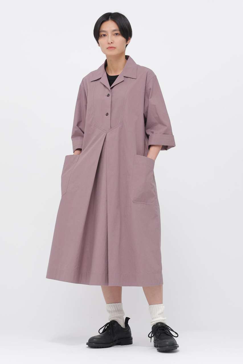 マーガレット・ハウエル/MARGARET HOWELLのWASHED COTTON POPLIN DRESS(ピンク/5956158202)