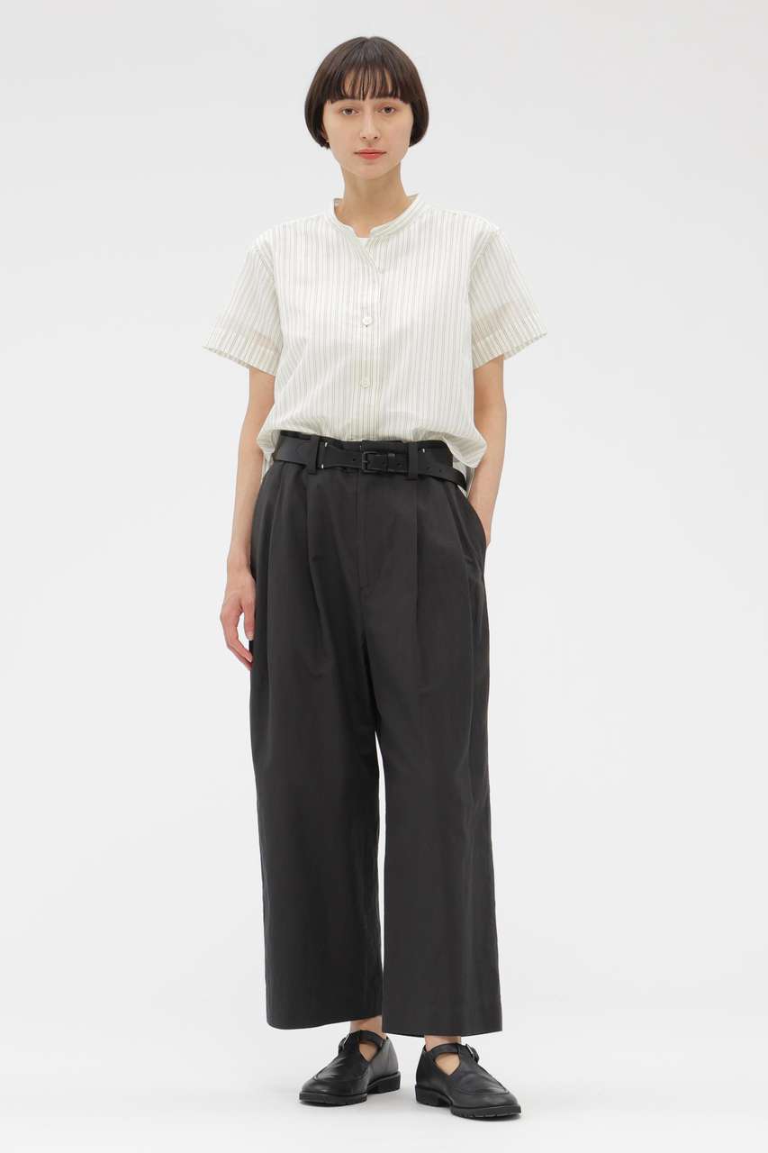 【タグ付き未使用】マーガレットハウエル　クロップドパンツ　コットンリネン　グレー MARGARET HOWELL(マーガレット・ハウエル)｜COTTON LINEN TROUSERS