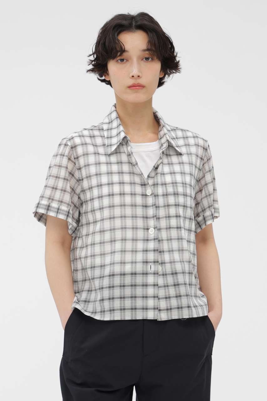 マーガレット・ハウエル/MARGARET HOWELLのSOFT COTTON CHECK SHIRT(ホワイト/5786152202)