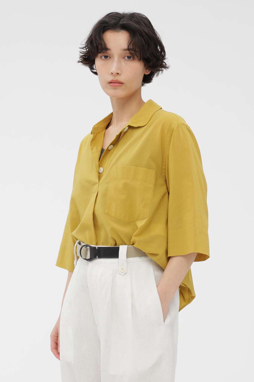 マーガレット・ハウエル/MARGARET HOWELLのHIGH TWISTED COTTON VOILE SHIRT(イエロー/5786152203)