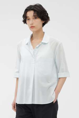 マーガレット・ハウエル/MARGARET HOWELLのHIGH TWISTED COTTON VOILE SHIRT(110400/110402)