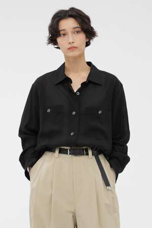 マーガレット・ハウエル/MARGARET HOWELLのCUPRA VOILE PANAMA SHIRT(110400/110403)