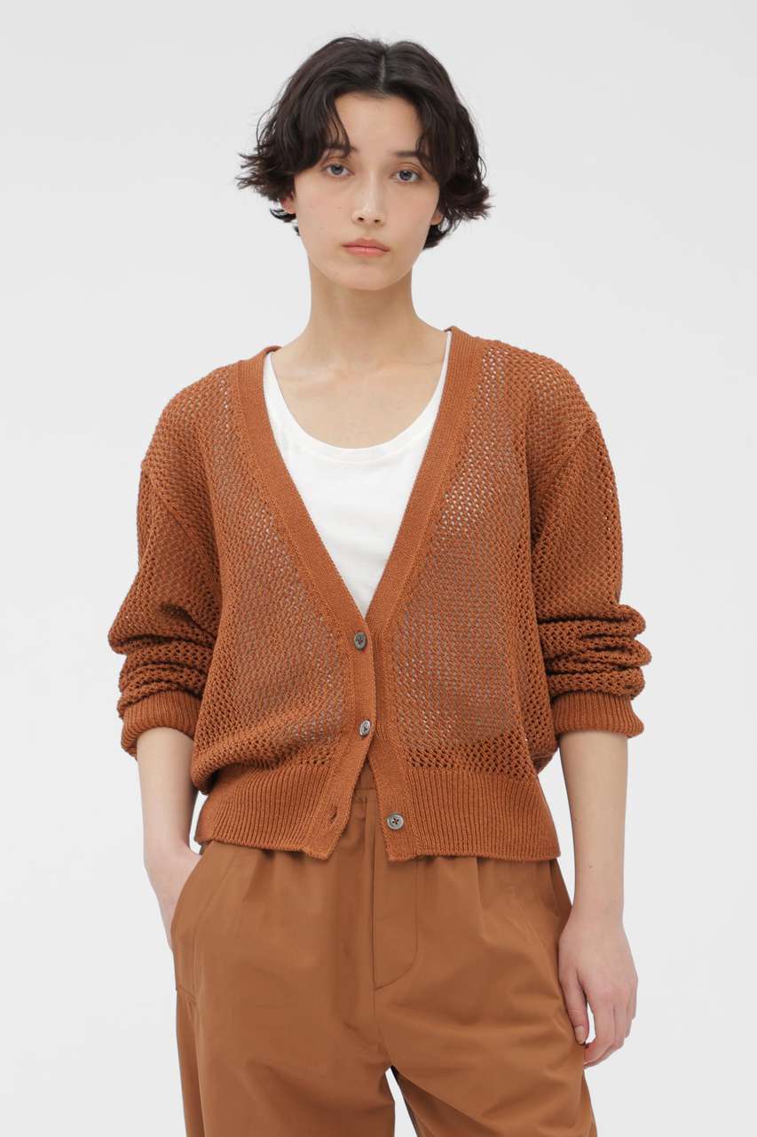 マーガレット・ハウエル/MARGARET HOWELLのPAPER COTTON MESH KNITWEAR(オレンジ/5786164205)