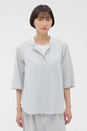マーガレット・ハウエル/MARGARET HOWELLのCOTTON LINEN MINI STRIPE SHIRT(110400/110402)