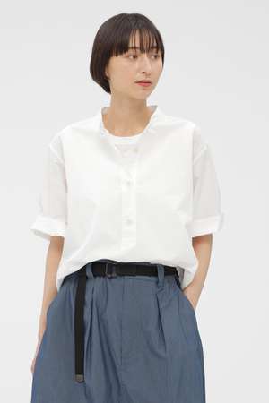 マーガレット・ハウエル/MARGARET HOWELLのCOTTON RAMIE POPLIN SHIRT(110400/110402)