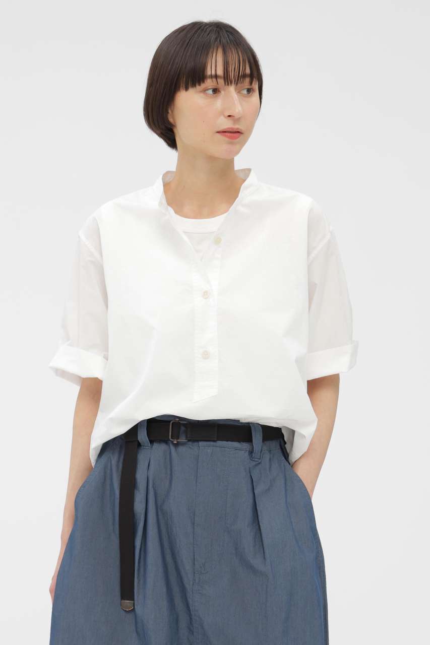 マーガレット・ハウエル/MARGARET HOWELLのCOTTON RAMIE POPLIN SHIRT(ホワイト/5956152200)