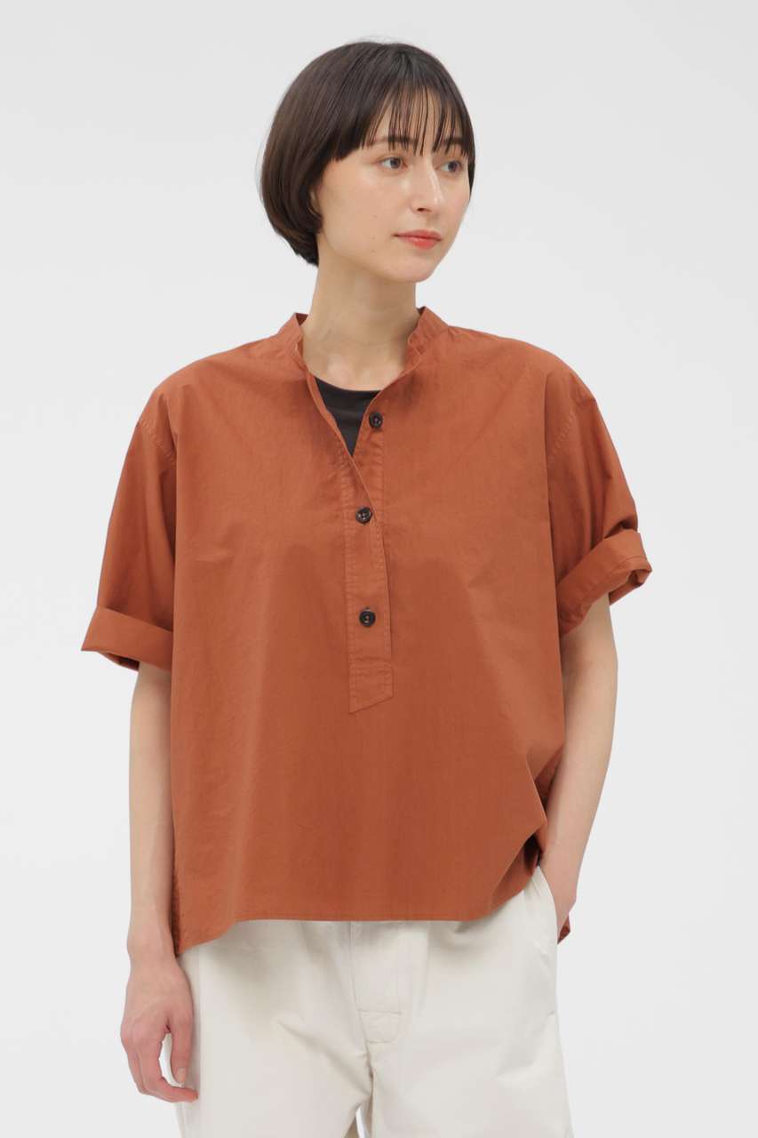 マーガレット・ハウエル/MARGARET HOWELLのCOTTON RAMIE POPLIN SHIRT(オレンジ/5956152200)