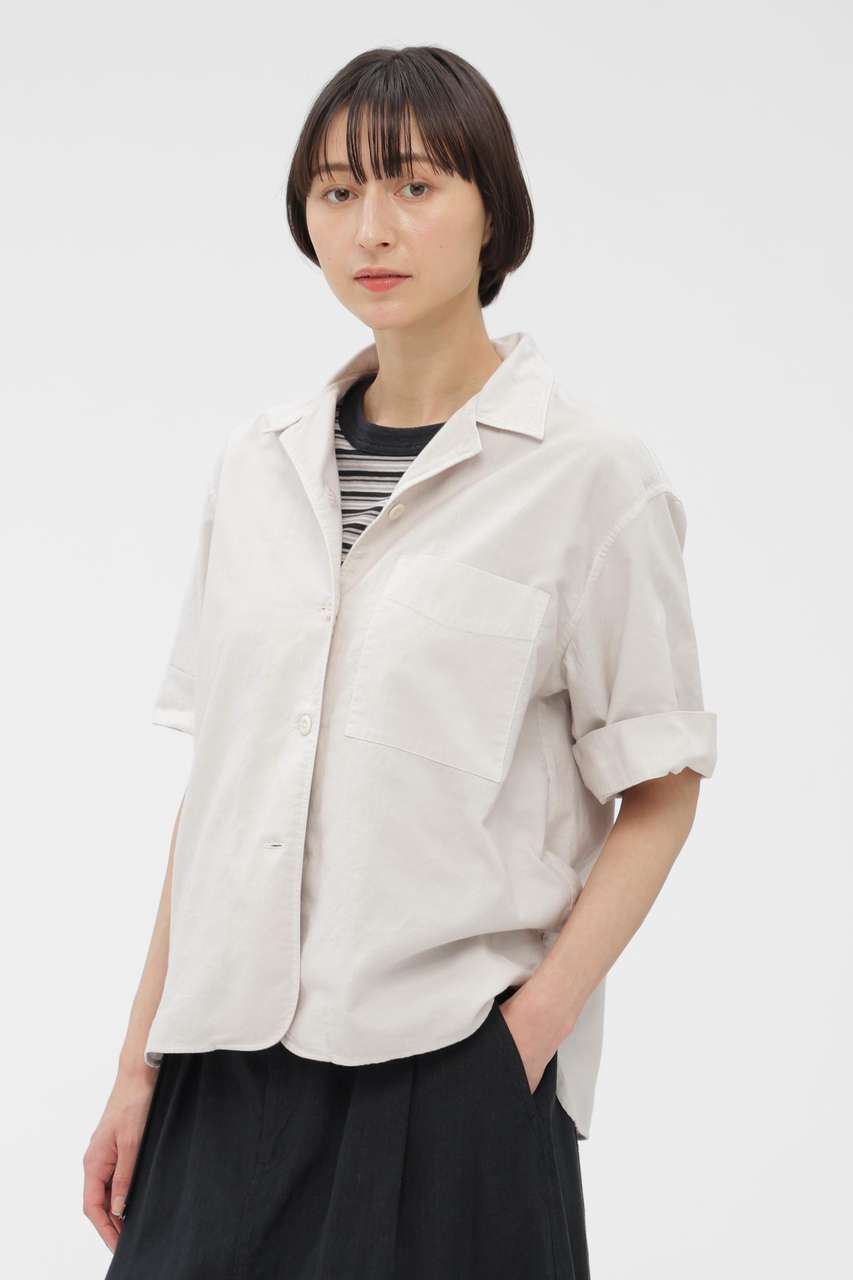 マーガレット・ハウエル/MARGARET HOWELLのGARMENT DYED FINE COTTON OXFORD SHIRT(ホワイト/5956152201)
