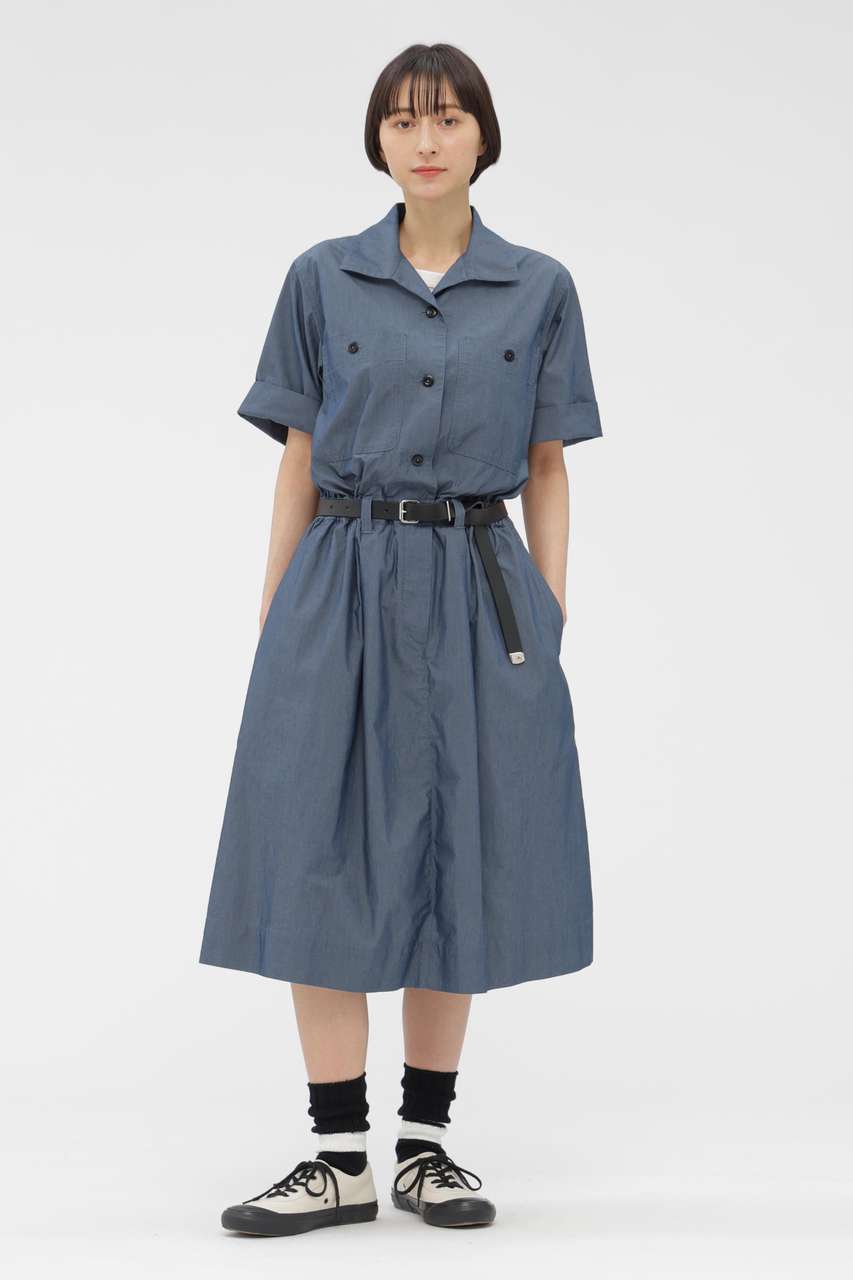 マーガレット・ハウエル/MARGARET HOWELLの【予約販売】SUPERLIGHT COTTON NYLON DRESS(ブルー/5956157201)