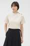 GARMENT DYED TOUGH COTTON LINEN JERSEY TOP マーガレット・ハウエル/MARGARET HOWELL ホワイト
