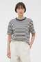 COTTON LINEN STRIPE JERSEY TOP マーガレット・ハウエル/MARGARET HOWELL ブルー