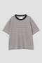 COTTON LINEN MULTI STRIPE JERSEY TOP マーガレット・ハウエル/MARGARET HOWELL