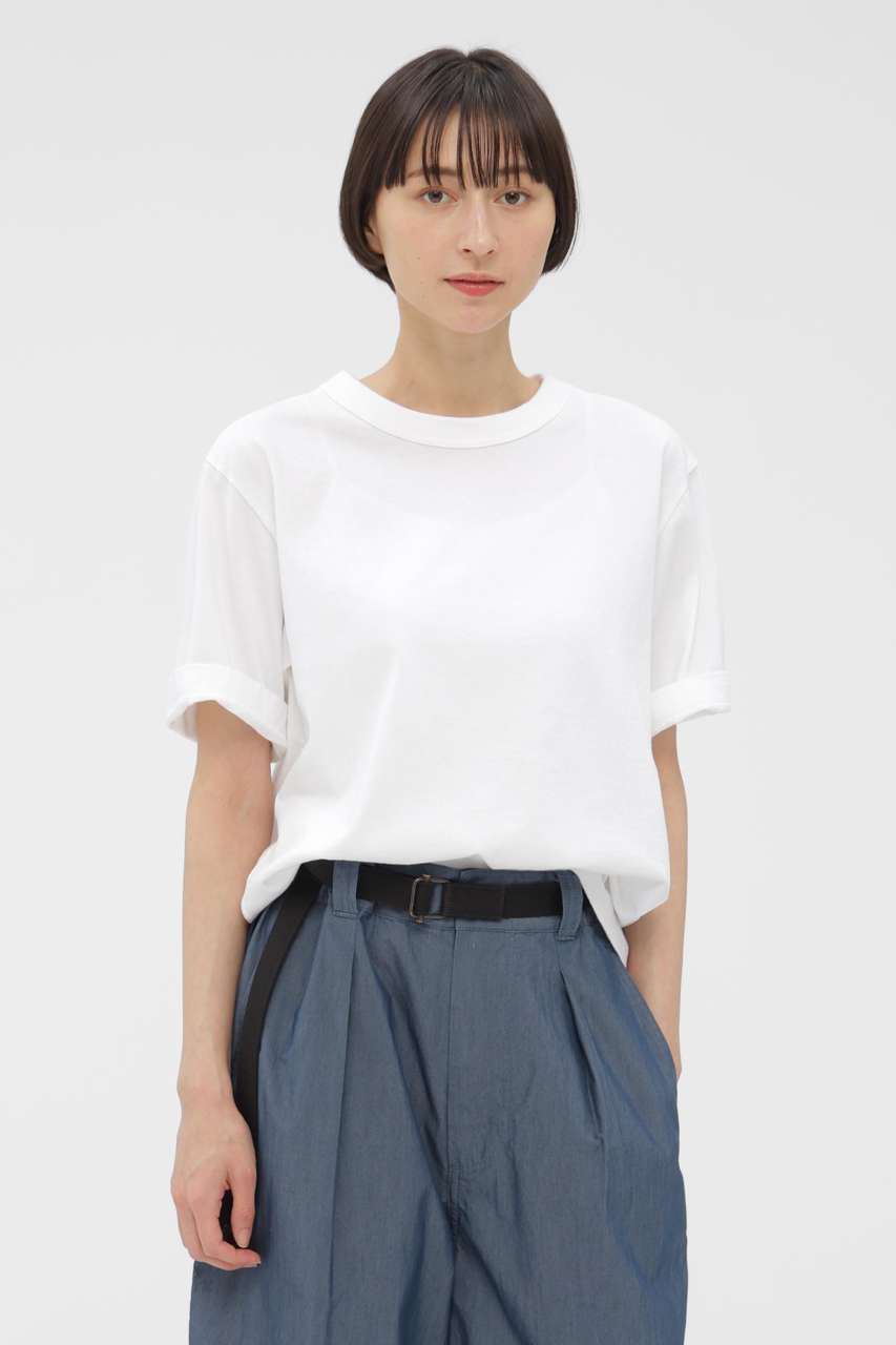 マーガレット・ハウエル/MARGARET HOWELLのRAW SLUB COTTON JERSEY TOP(ホワイト/5956168205)