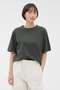 RAW SLUB COTTON JERSEY TOP マーガレット・ハウエル/MARGARET HOWELL グリーン