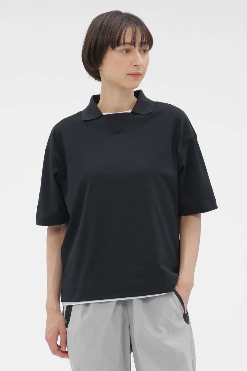 マーガレット・ハウエル/MARGARET HOWELLのHIGHDENCE MESH JERSEY TOP(ネイビー/5786154005)