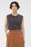 PLAIN COTTON JERSEY TOP