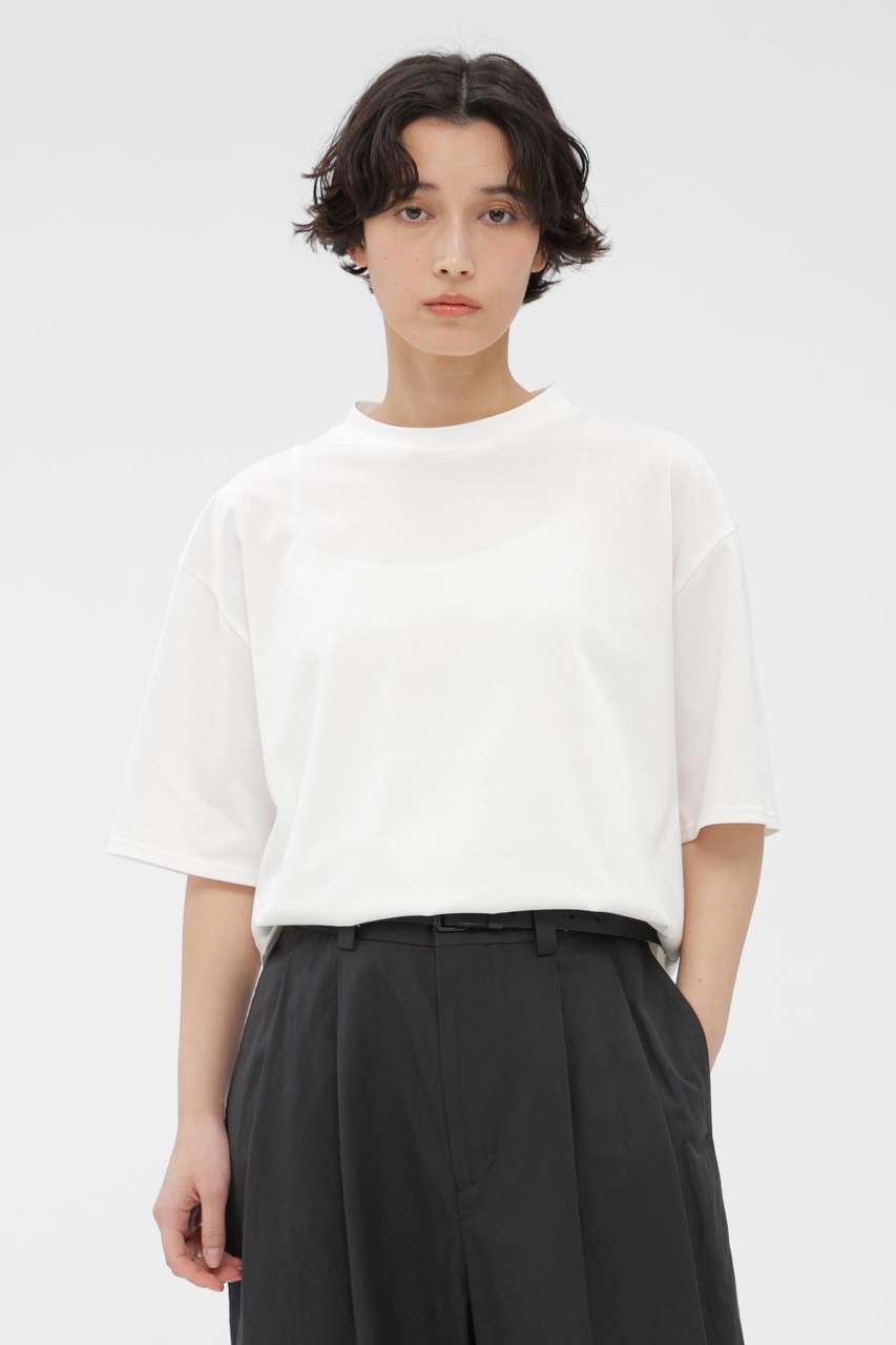マーガレット・ハウエル/MARGARET HOWELLのLIGHT DENSE COTTON JERSEY TOP(ホワイト/5786168204)