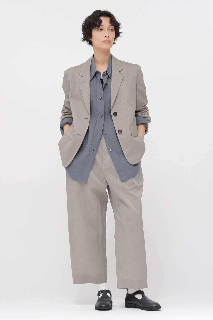 MARGARET HOWELL(マーガレット・ハウエル)｜FINE STRIPE COTTON SILK