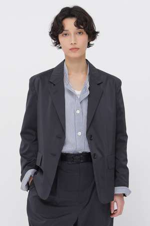マーガレット・ハウエル/MARGARET HOWELLのFINE STRIPE COTTON SILK JACKET(110800/110801)