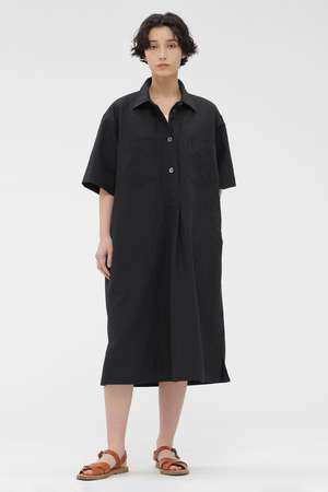 マーガレット・ハウエル/MARGARET HOWELLの【予約販売】COTTON LINEN PLAIN WEAVE DRESS