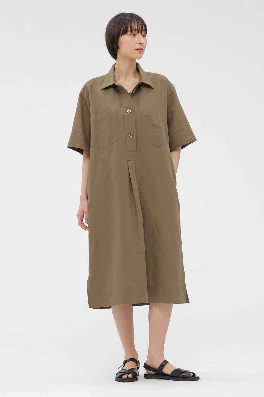 マーガレット・ハウエル/MARGARET HOWELLの【予約販売】COTTON LINEN PLAIN WEAVE DRESS(カーキ/5786157203)