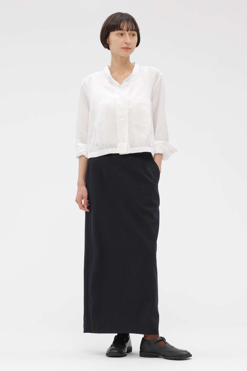 MARGARET HOWELL(マーガレット・ハウエル)｜SUBTLE STRIPE WOOL SKIRT