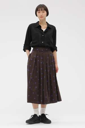 マーガレット・ハウエル/MARGARET HOWELLの【予約販売】POLKA DOT COTTON POPLIN SKIRT(110700/110703)