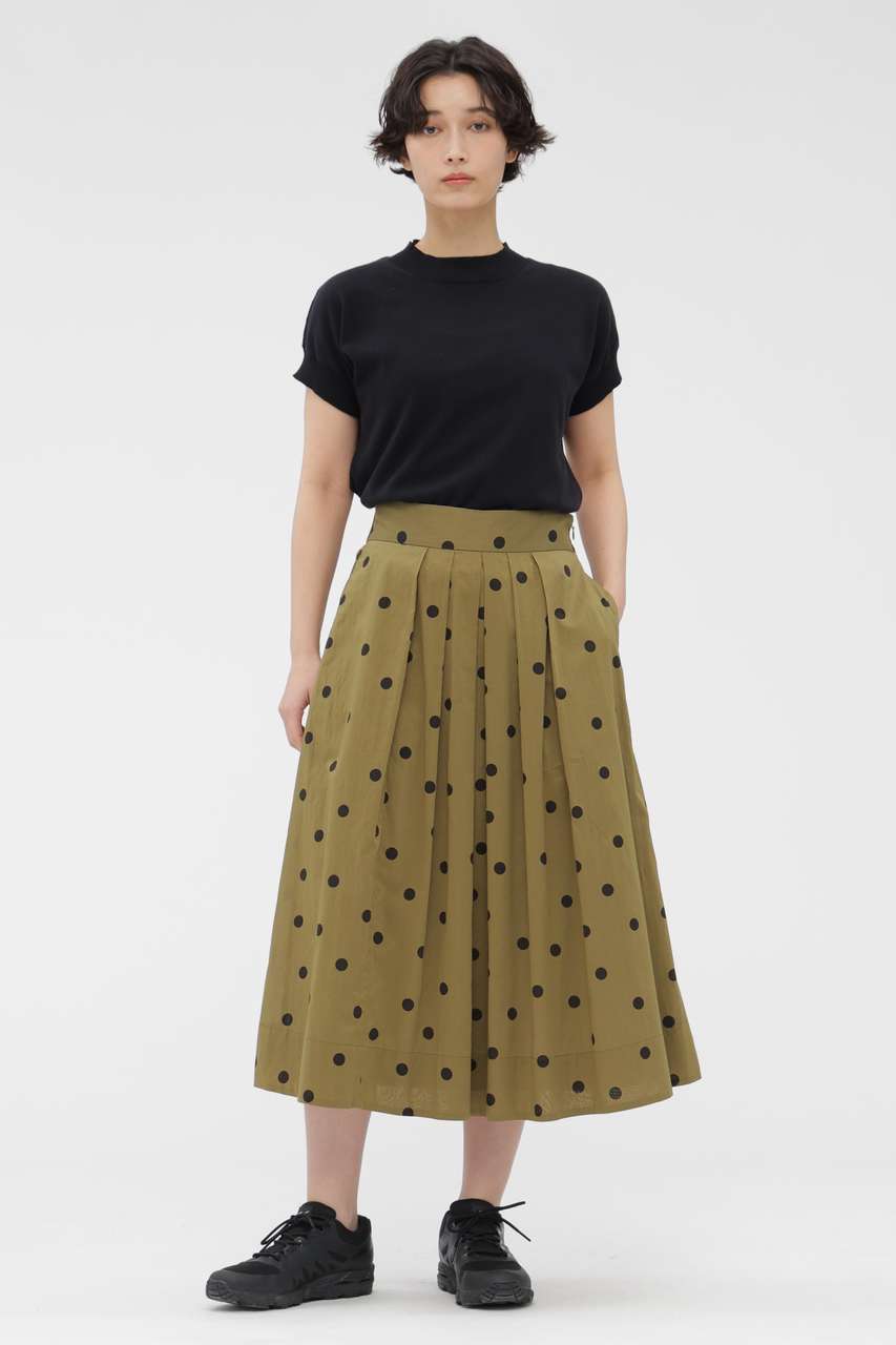 マーガレット・ハウエル/MARGARET HOWELLの【予約販売】POLKA DOT COTTON POPLIN SKIRT(カーキ/5786132212)