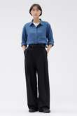 SUBTLE STRIPE WOOL TROUSERS