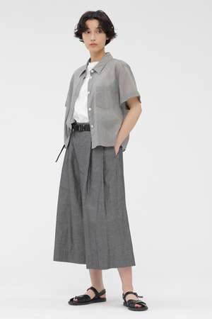 マーガレット・ハウエル/MARGARET HOWELLの【予約販売】COTTON RAMIE CHAMBRAY TROUSERS(110600/110602)