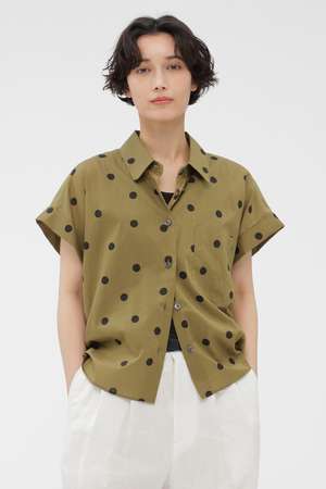 マーガレット・ハウエル/MARGARET HOWELLの【予約販売】POLKA DOT COTTON POPLIN SHIRT(110400/110402)