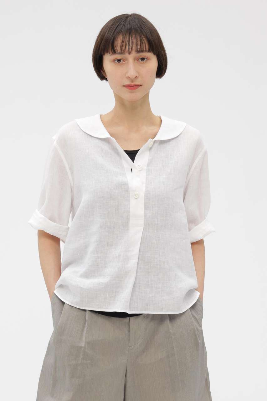 マーガレット・ハウエル/MARGARET HOWELLの【予約販売】LINEN VOILE SHIRT(ホワイト/5786152206)