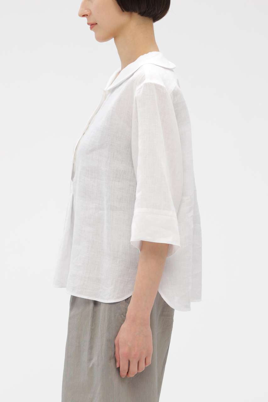 MARGARET HOWELL ホワイトリネンシャツ L MARGARET HOWELL(マーガレット・ハウエル)｜LINEN VOILE SHIRT