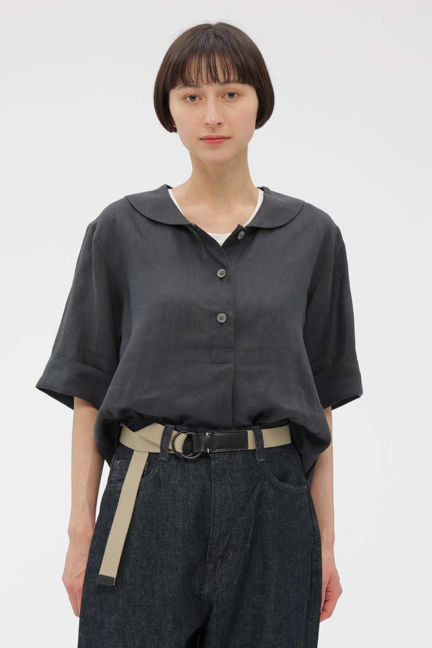 マーガレット・ハウエル/MARGARET HOWELLの【予約販売】LINEN VOILE SHIRT(グリーン/5786152206)
