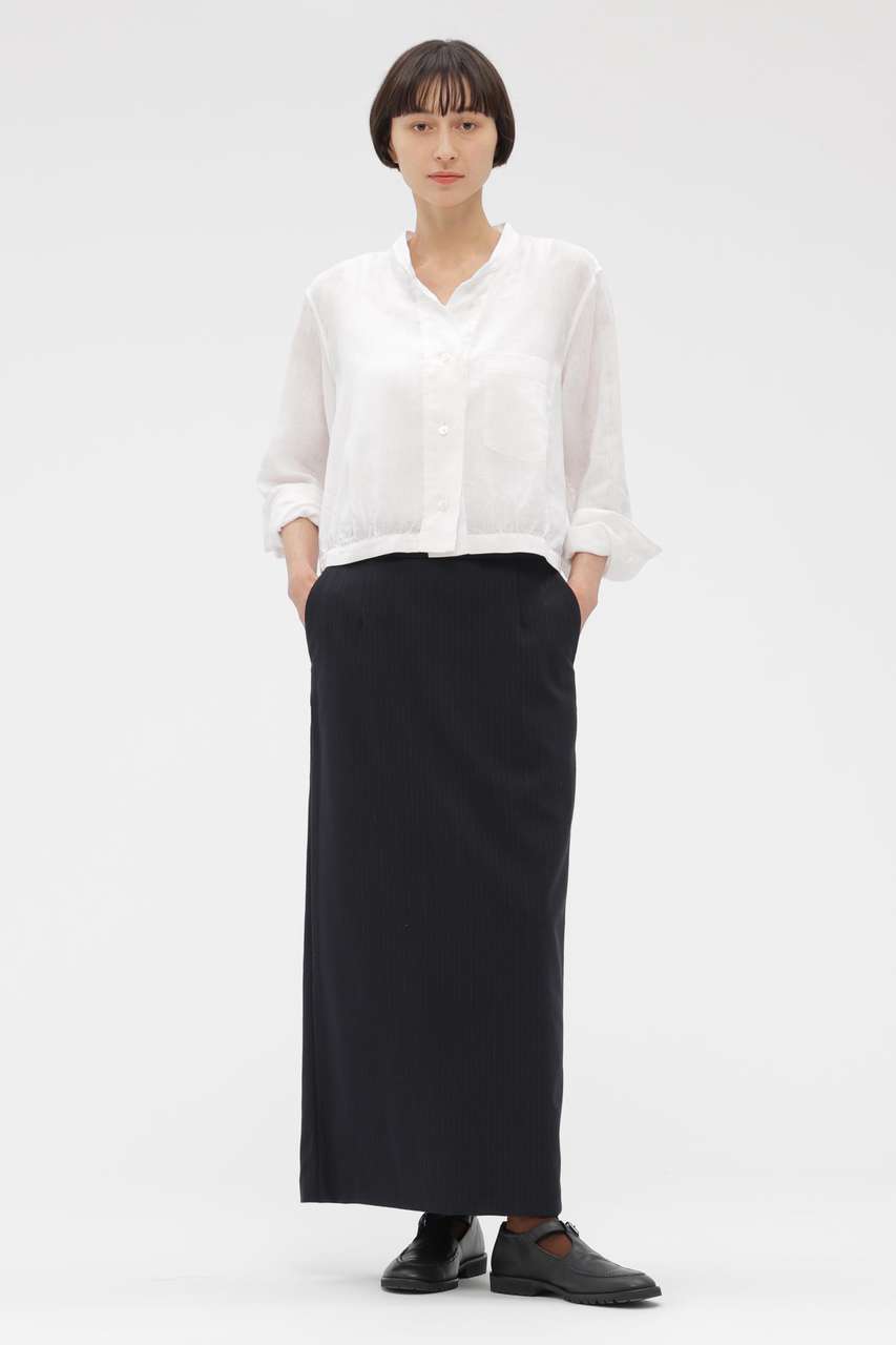 MARGARET HOWELL / マーガレットハウエル | LINEN VOILE プルオーバーシャツ | 2 | ブルー | レディース MARGARET HOWELL - MARGARET HOWELL / マーガレットハウエル | LINEN