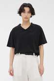 COTTON LINEN PIQUE JERSEY TOP