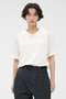 【予約販売】COTTON LINEN PIQUE JERSEY TOP マーガレット・ハウエル/MARGARET HOWELL ホワイト