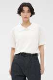 COTTON LINEN PIQUE JERSEY TOP