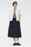 FINE COMPACT COTTON POPLIN SKIRT