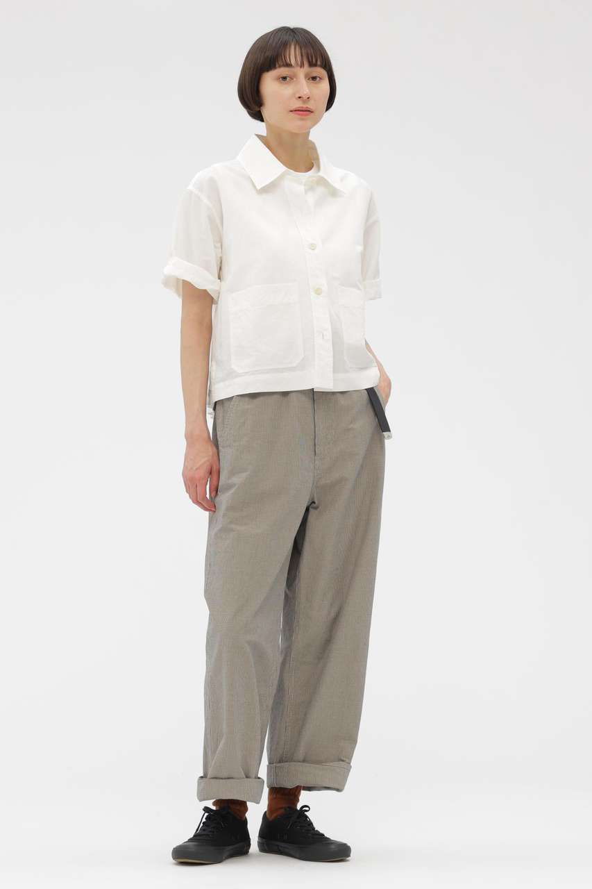 マーガレット・ハウエル/MARGARET HOWELLの【予約販売】CHEF CHECK COTTON TROUSERS(ブラック/5956140206)